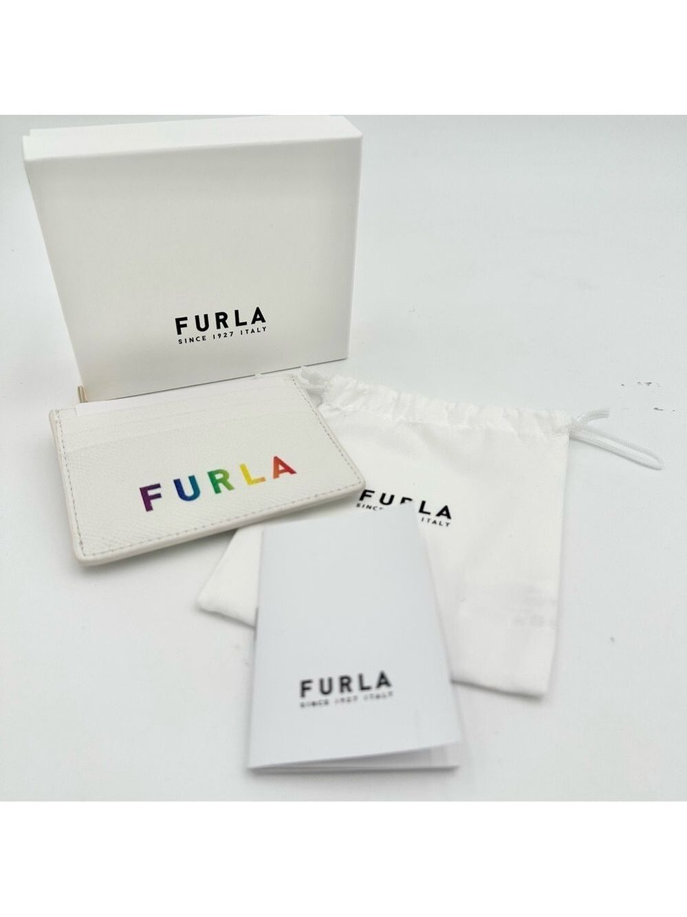 Furla Rainbow Card Case / Wallet NWT with Dust Bag and Box